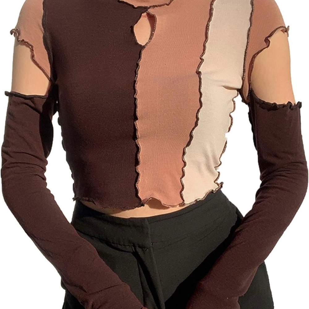 Beautiful brown y2k cutout top